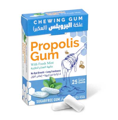 Propolis gum with mint